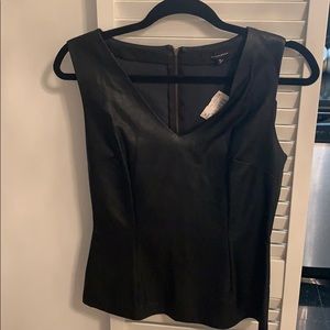 Leather sleeveless top